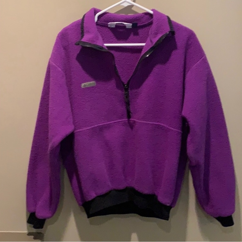 Vintage Columbia Purple Half-Zip Fleece Pullover